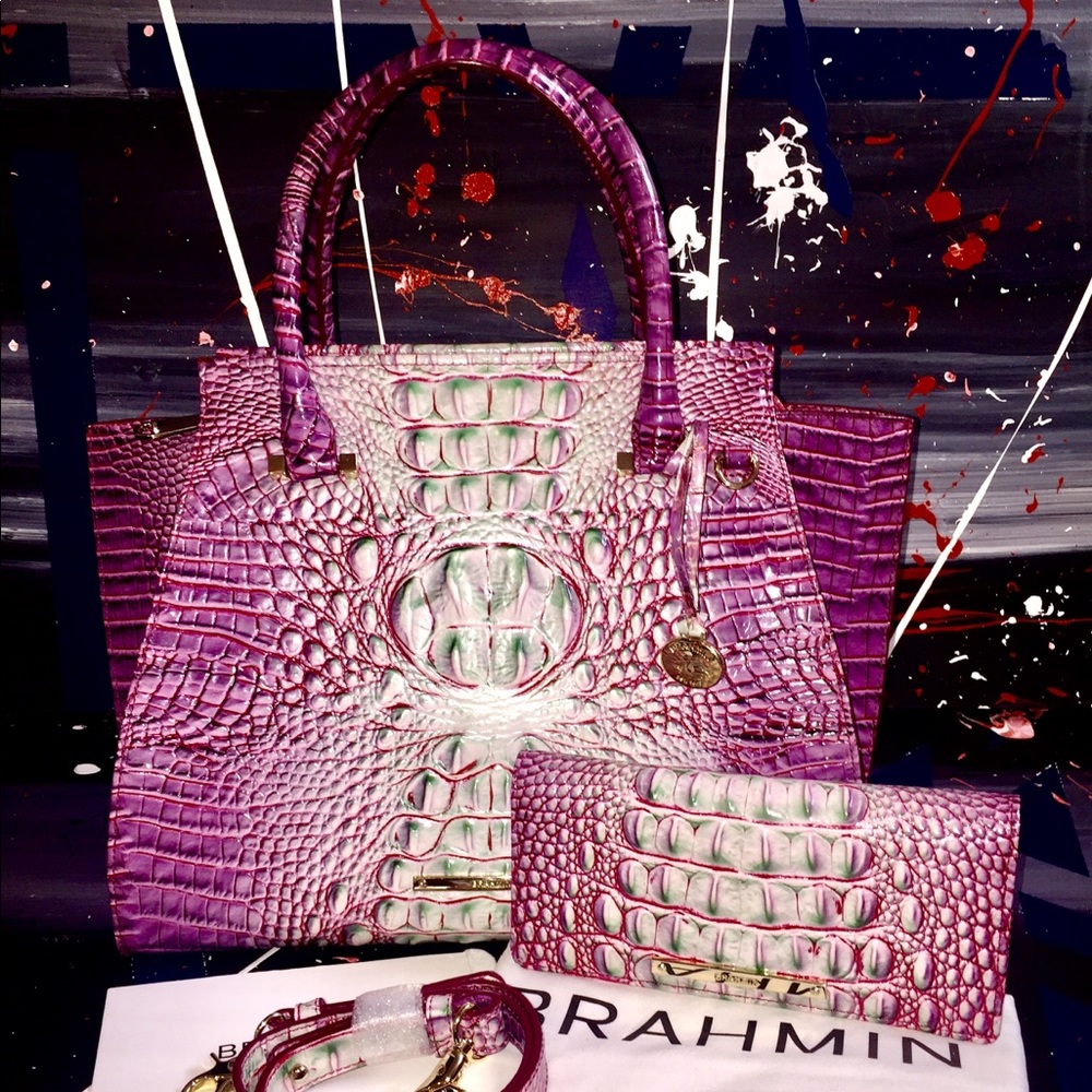IMPECCABLE BRAHMIN JULEP PRISCILLA SATCHEL WALLET